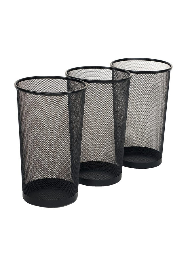 VeleSolv Metal Mesh Big Size Dustbin for Living Room Office use Room Small Rooms School Bedroom Kids (Set of 3, Large) - Image 1